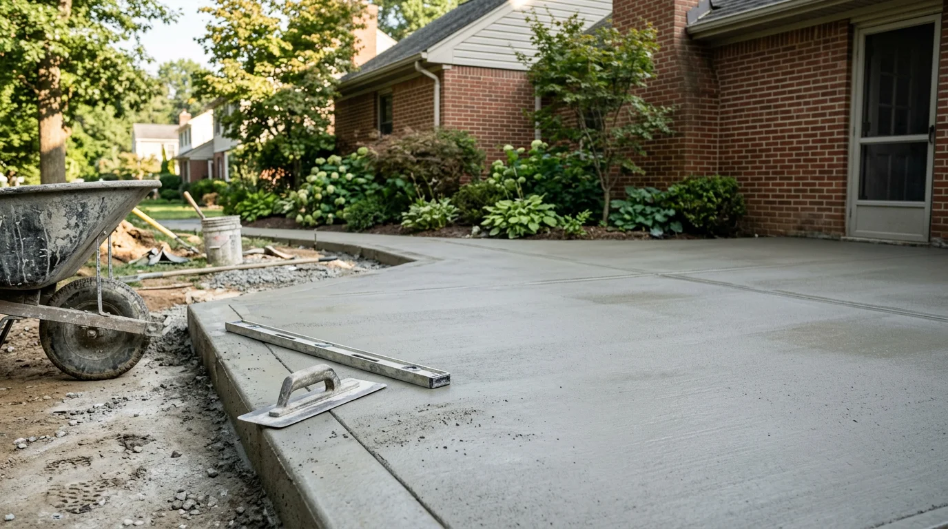 Professional concrete installation for residential and commercial properties