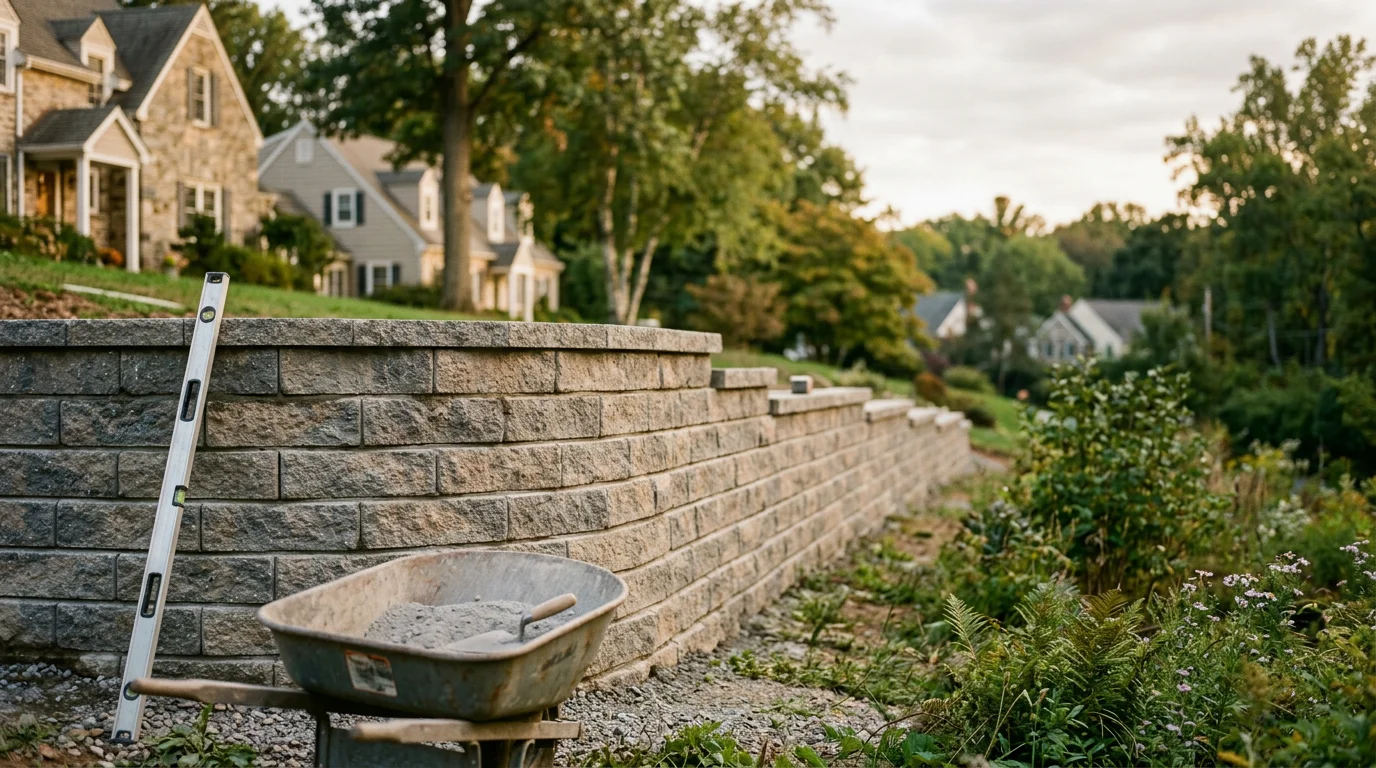 Professional retaining wall installation and construction
